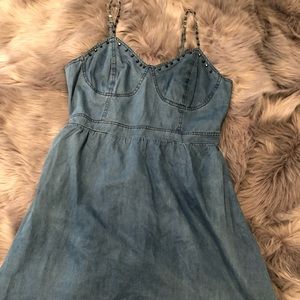 Blue Jean Dress with metal hardware